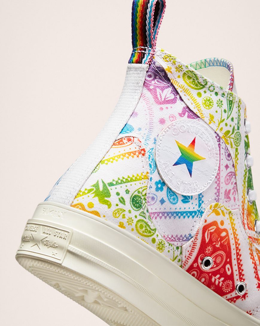 Dámské Boty Vysoké Converse Chuck 70 Pride Bílé Červené | CZ ZTXA62